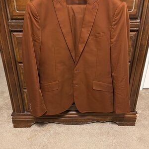 Express Brown Suit Jacket Classic Tailored Fit